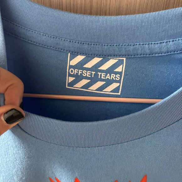 Denim Tears X Offset Blue Loose Round Neck T-Shirt - Picture 4 of 5